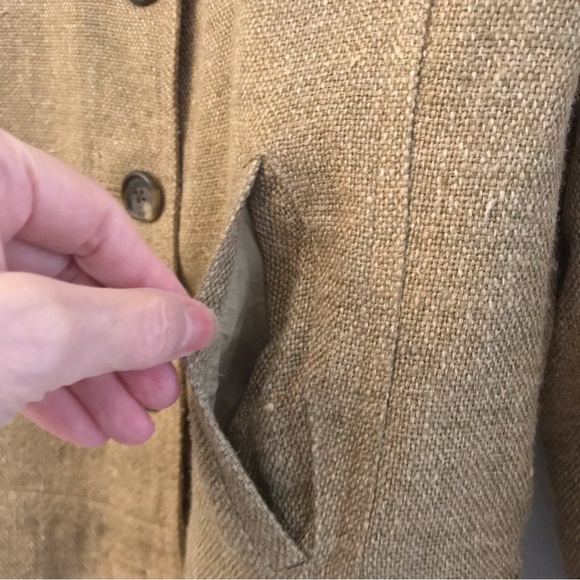 LAUREN by RALPH LAUREN Linen & Silk Blazer.  Size 10. Golden Flax Color. NWOT. - Picture 10 of 13